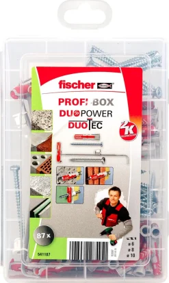 Fischer Profi-Box DuoPower og DuoTec plugger, 87 deler