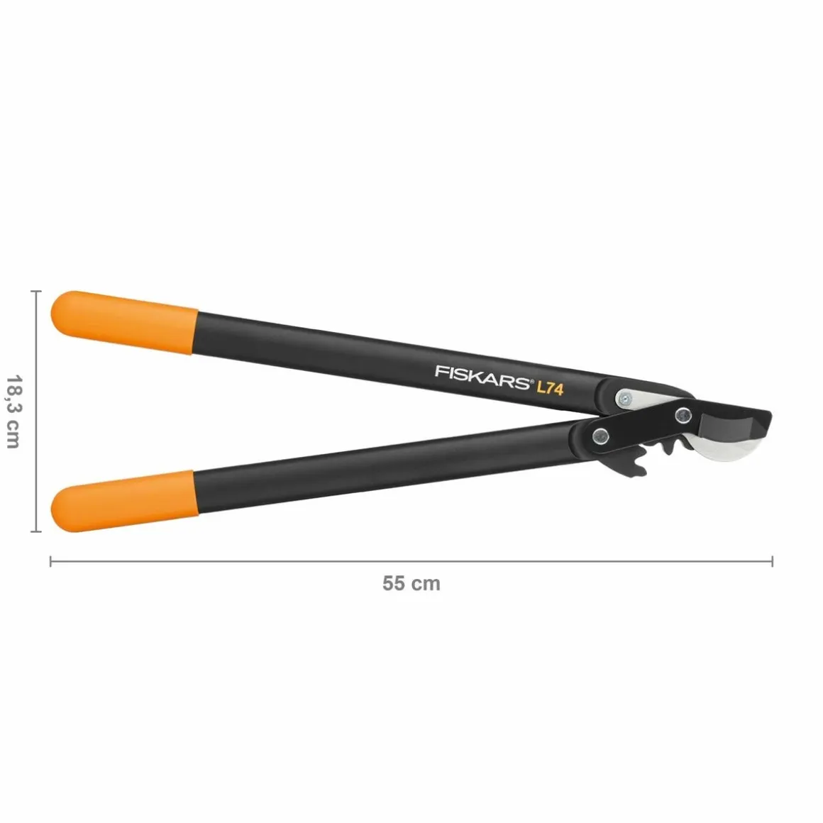 Fiskars PowerGear II L74 lang grensaks med sideskjær