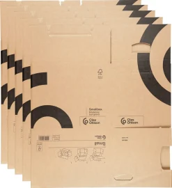 Flytteeske small 40,5 x 30,5 x 32,5 cm, 5-pakning
