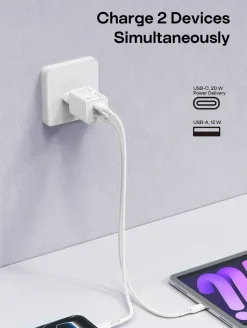 GaN-lader USB-C og USB-A, 32 W