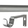 Gardinstang med endeknotter og veggfester, 120–210 cm