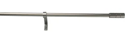 Gardinstang med endeknotter og veggfester, 120–210 cm