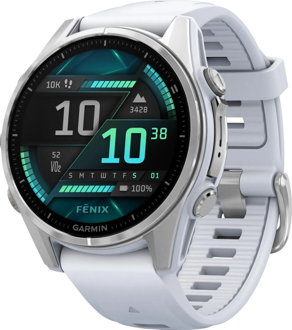 Garmin fēnix 8 treningsklokke med GPS hvit, 43 mm