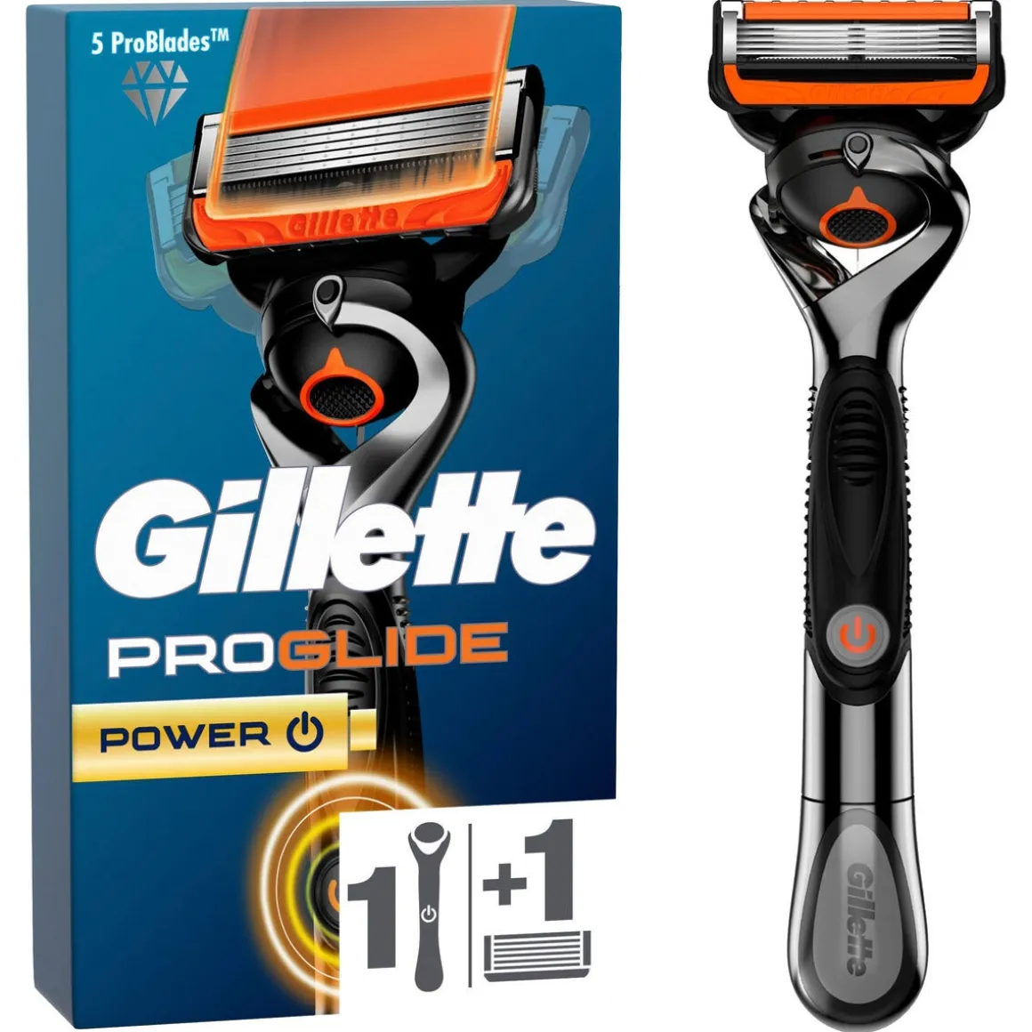 Gillette ProGlide Power barberhøvel med batteri, 1 blad