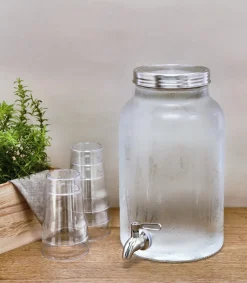 Glassdispenser med kran, 6 liter