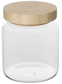 Glasskrukke med trelokk