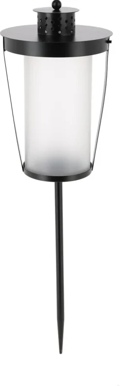 Gravlykt med frostet glass, høyde 56 cm