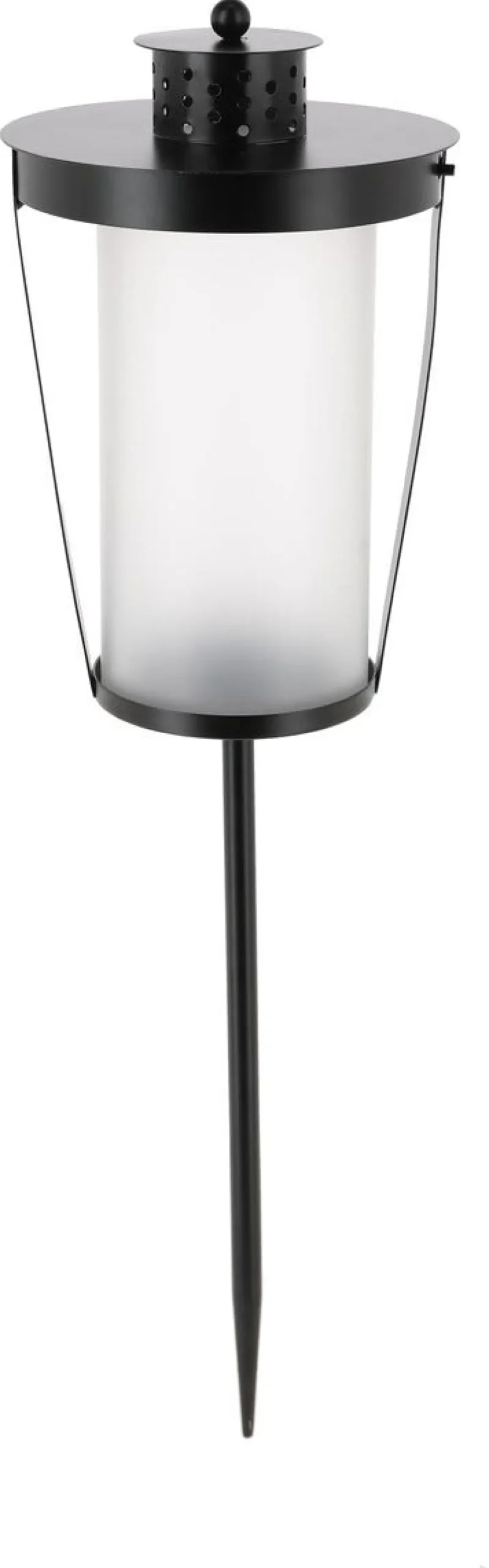 Gravlykt med frostet glass, høyde 56 cm