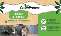 Green Protect Go Away Mouse Rat museskremmer, 2-pakning
