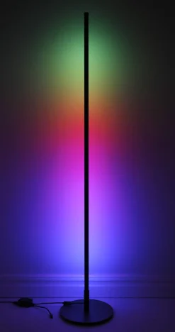Gulvlampe RGB med effektfullt lys og fjernkontroll Cotech