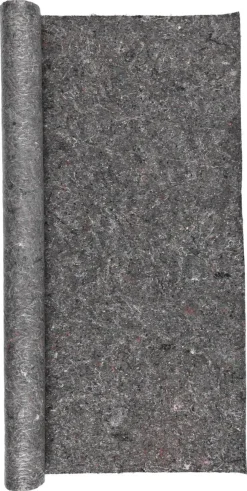 Gulvmatte fleece, plastbelagt bakside, 1 × 10 m