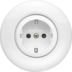 Hager serie 1930 énveis innfelt stikkontakt med ramme, plast