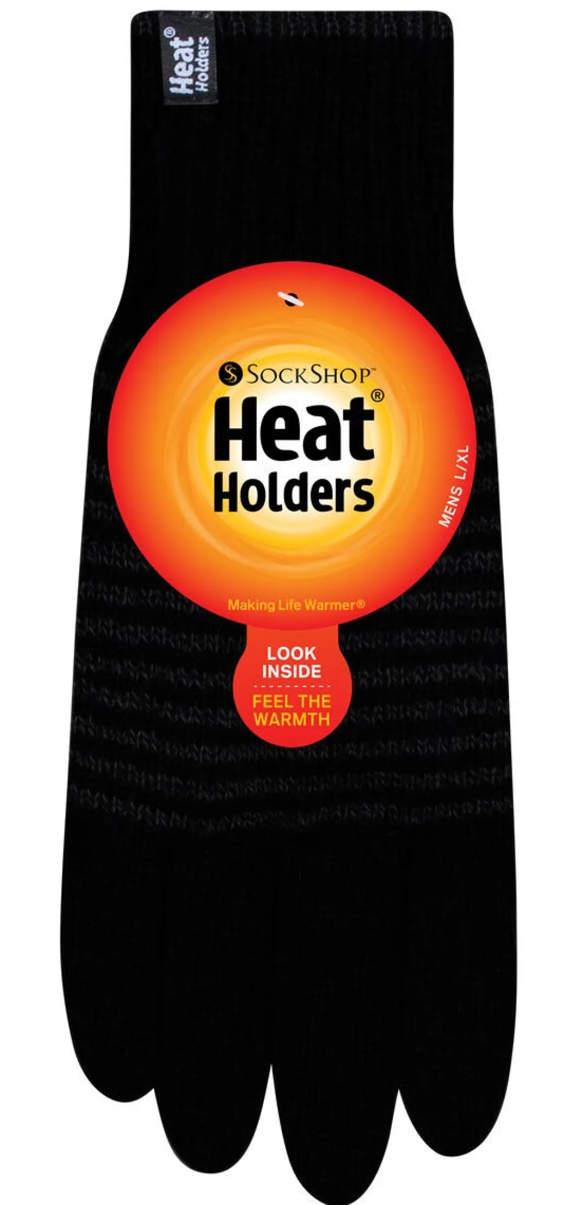 Heat Holders fingervante, herre, svart