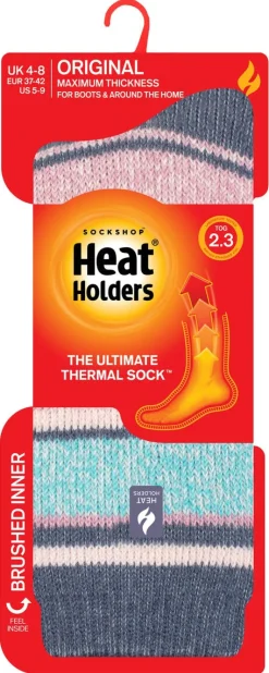 Heat Holders Palma varmesokker, 37–40, grå/rosa