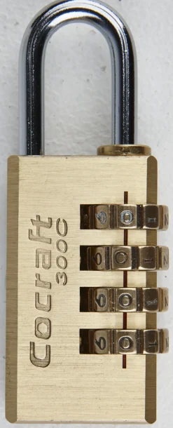 Hengelås med kode, Cocraft 300 C, bredde 30 mm