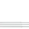 Hengende kurv for hylle, metall, hvit, bredde 39-69 cm