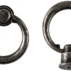 Håndtak med ring, antikk jern