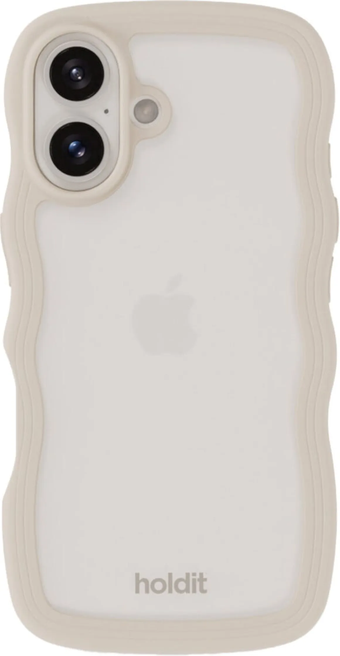 Holdit Wavy Case mobildeksel til iPhone 16, gjennomsiktig