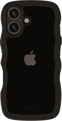 Holdit Wavy Case mobildeksel til iPhone 16, gjennomsiktig