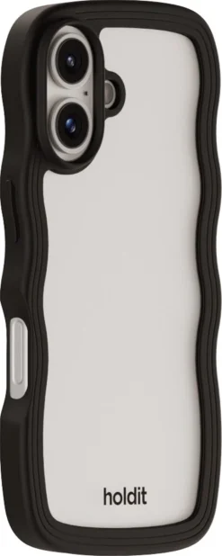 Holdit Wavy Case mobildeksel til iPhone 16, gjennomsiktig