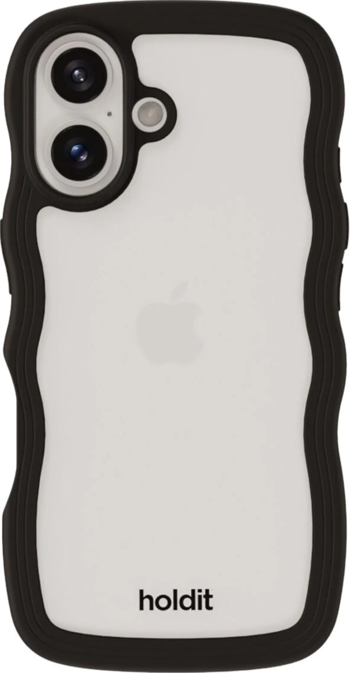 Holdit Wavy Case mobildeksel til iPhone 16, gjennomsiktig