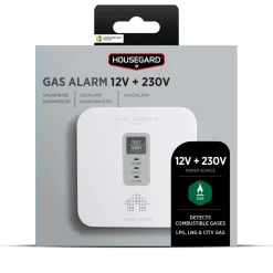 Housegard GA102 gassvarsler 12 V og 230 V