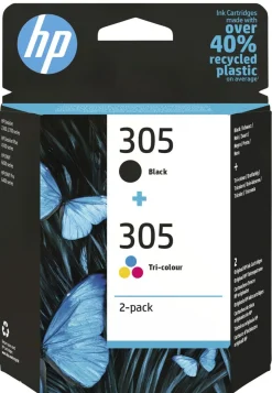 HP 305 svart + 305 3-farger blekkpatron