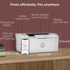 HP LaserJet M110w trådløs laserskriver, svart-hvitt