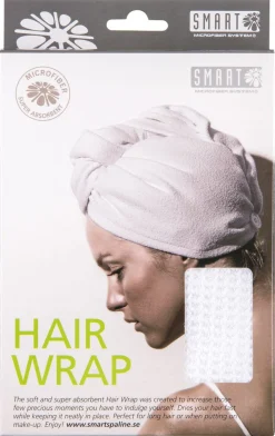 Hårhåndkle Smart Microfiber, hvit