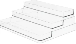Hylle med 3 hylleplan for oppbevaring i kjøleskap, 26 x 21,3 x 9 cm