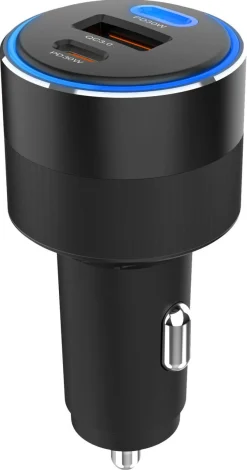 3-i-1 billader, 12 V, 24 V, USB-C og USB-A, 78 W