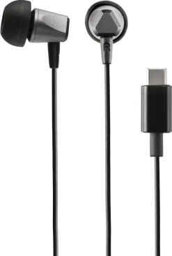In ear-headset med mikrofon, USB-C, svart