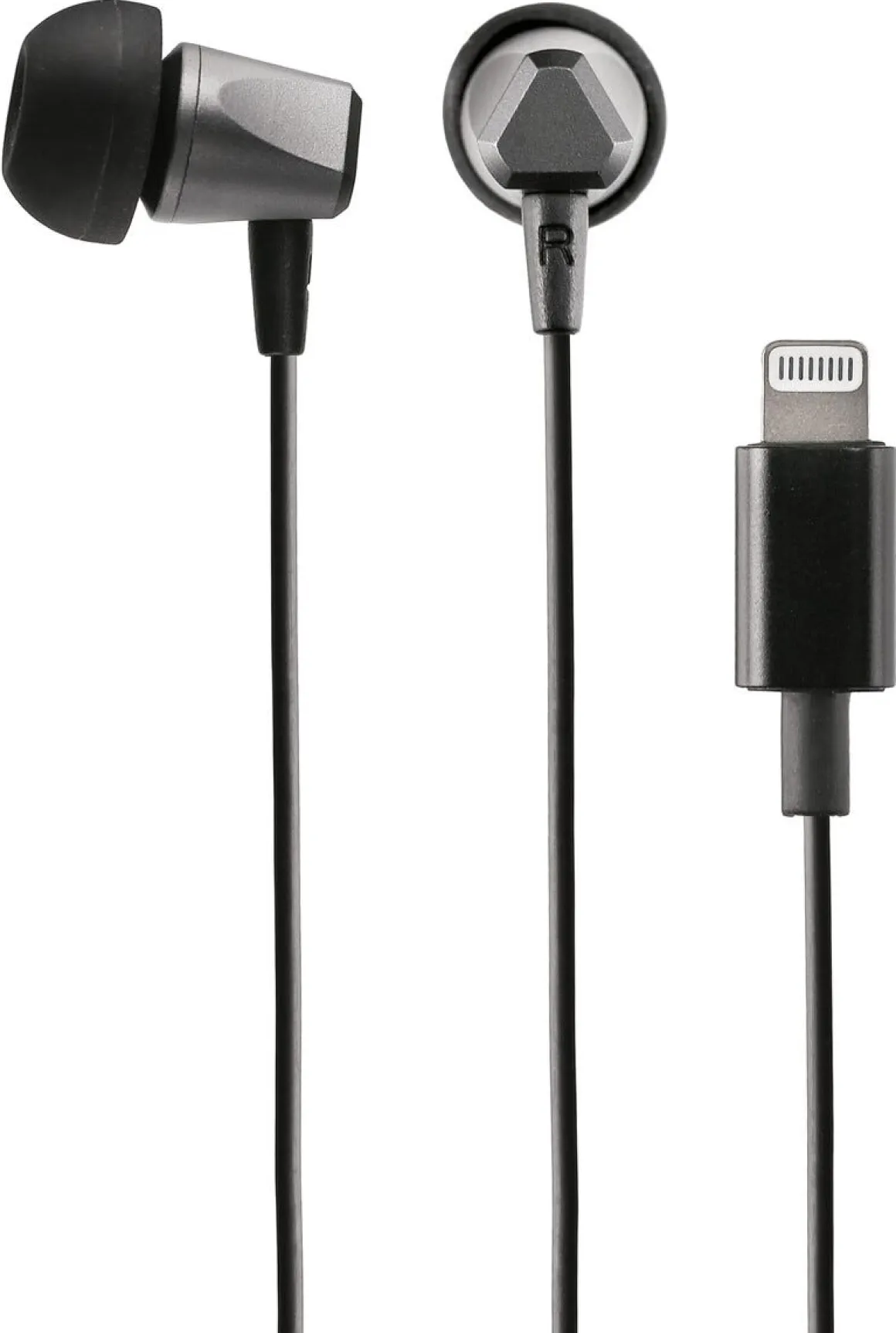 In ear-headset med mikrofon, Lightning, svart