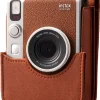 Instax Mini Evo Case kameraetui i lærimitasjon, brunt