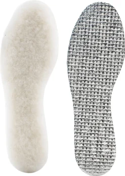 Isolerende innleggssåler aluminium/ull, kan klippes, 1 par