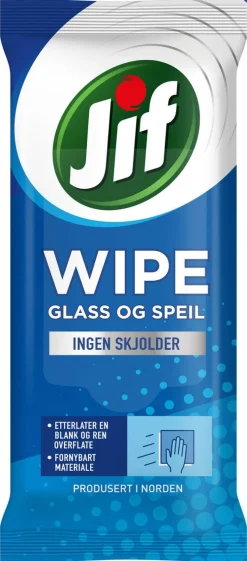 Jif Easy Wipe glass og speil rengjøringskluter, 30-pakning