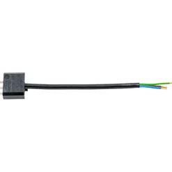 Jordet lampestøpsel DCL med 15 cm ledning, svart