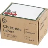 Juleetiketter på rull med julemotiv og nisse, 50-pakning