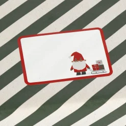 Juleetiketter på rull med julemotiv og nisse, 50-pakning