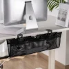 Kabelkanal for skrivebord med klemfeste, svart, netting
