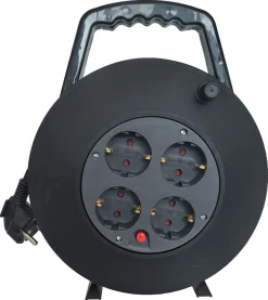Kabeltrommel, 4-veis 10 m kabel