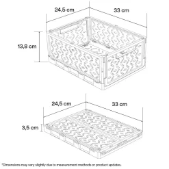 Klappboks av resirkulert plast, large 33 x 24,5 x 13,8 cm