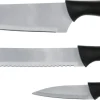 Knivsett med 3 kniver: kokkekniv, brødkniv og skrellekniv