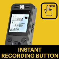 Kodak VRC350 diktafon oppladbar med USB-C