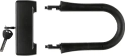 Kompakt bøylelås for sykkel med nøkkel 13 mm x 21 cm svart