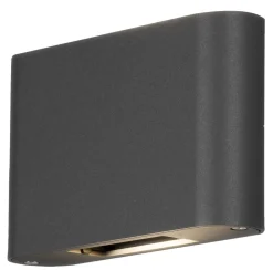 Konstsmide Chieri svart fasadebelysning IP54, LED, 2x6W