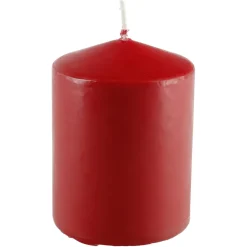 Kubbelys stearin, rødt, 6,7 cm i diameter