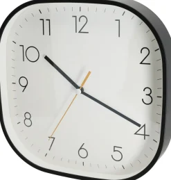 Kvadratisk veggklokke i retrostil, 25,5 cm