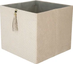 Kvadrat oppbevaringsboks, fløyel