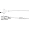 Lampeholder E14 med 5 m ledning, hvit